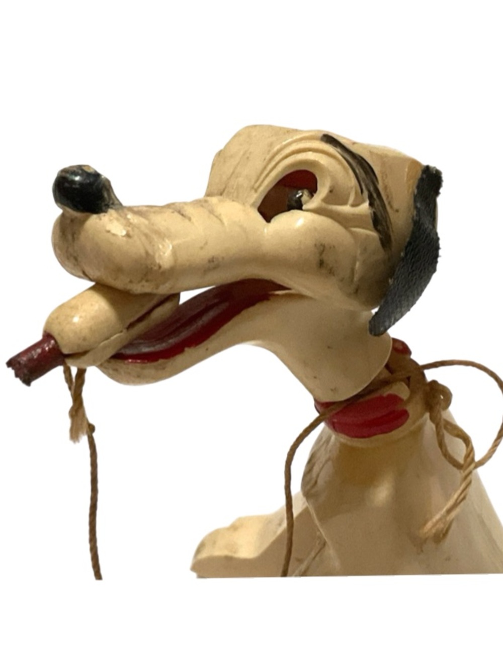 Vintage Pluto Plastic Toy with Magnetic Hot Dog in Mouth - Bobble Head - Picture 4 of 5